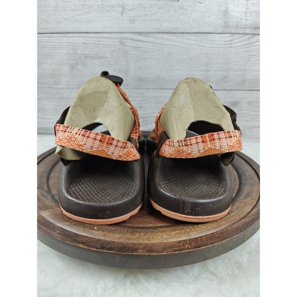 Chaco Z1 Sport Classic Sandals Single Strap Orange/Brown Women's Size 8 - Picture 4 of 9